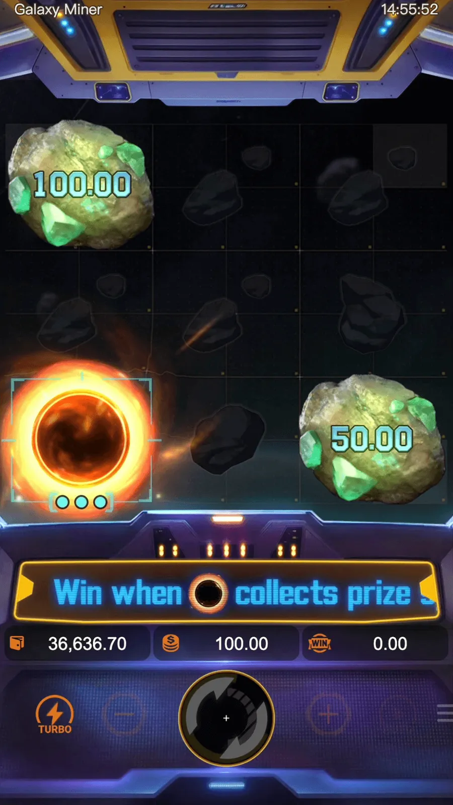 ภาพตัวอย่างฟีเจอร์ Galaxy Miner
