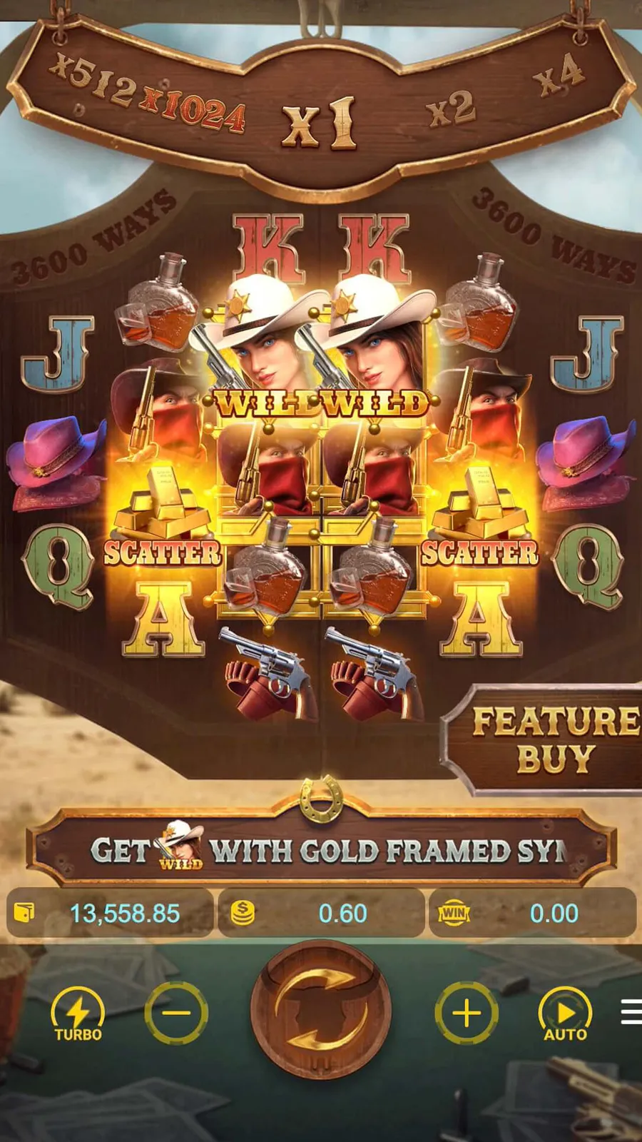 ภาพตัวอย่างฟีเจอร์ Wild Bounty Showdown